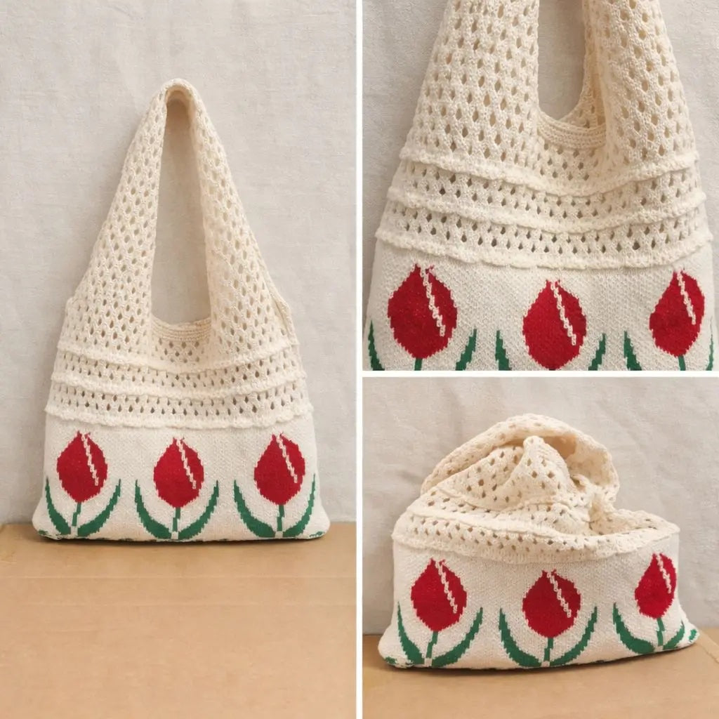Tulip Crochet Tote Bag