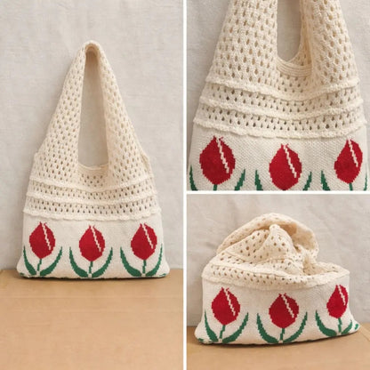 Tulip Crochet Tote Bag