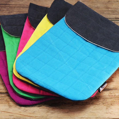 Turquoise Quilted Tech Pouch