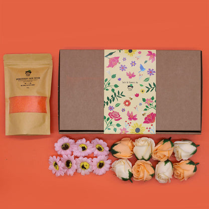 Total Detox Bath Sea Salts & Soap Flowers Set