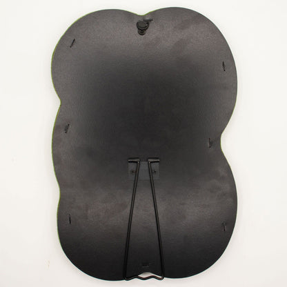 Black guitar case on a white background