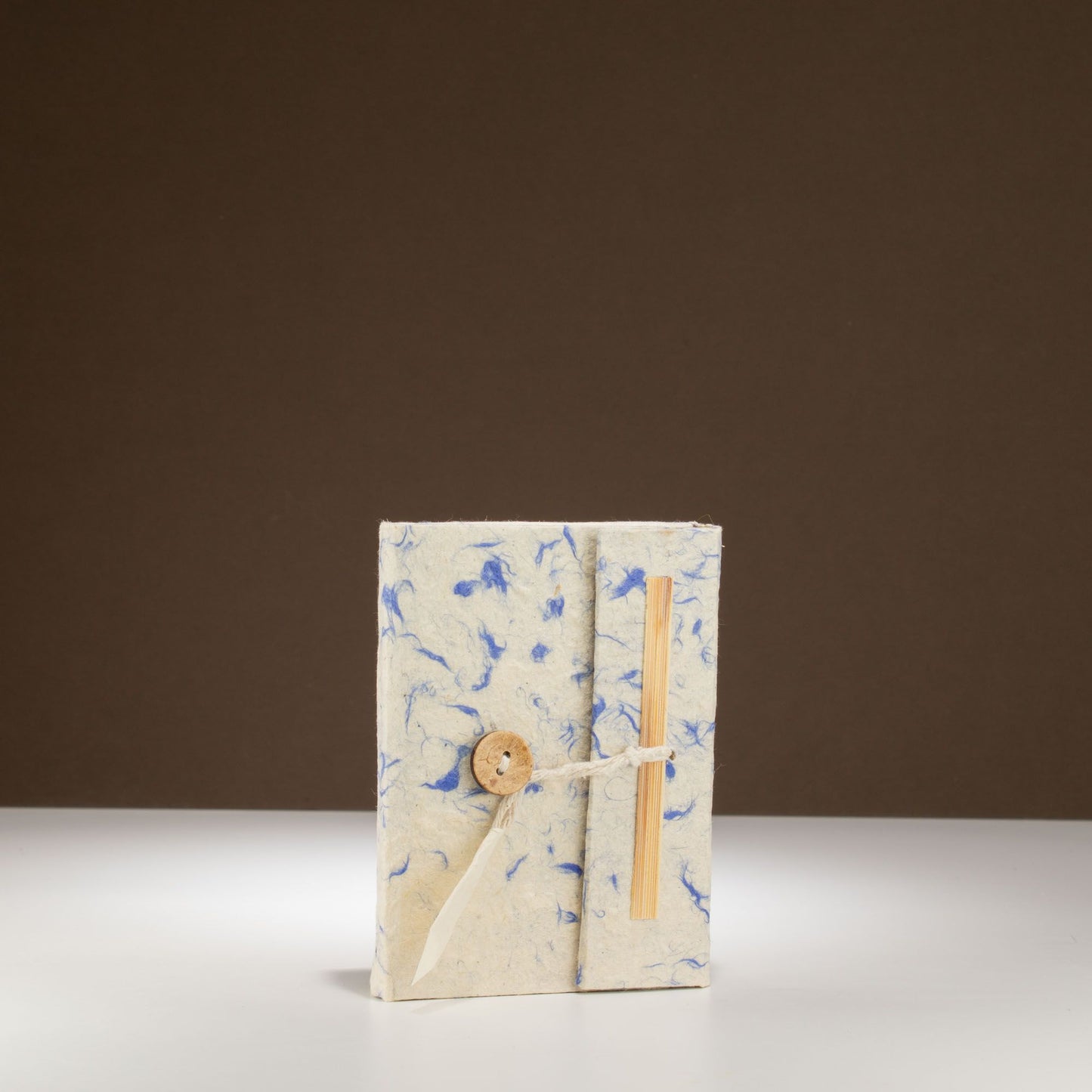 Lokta Paper Mixed Blue Cotton Notebook – Mini