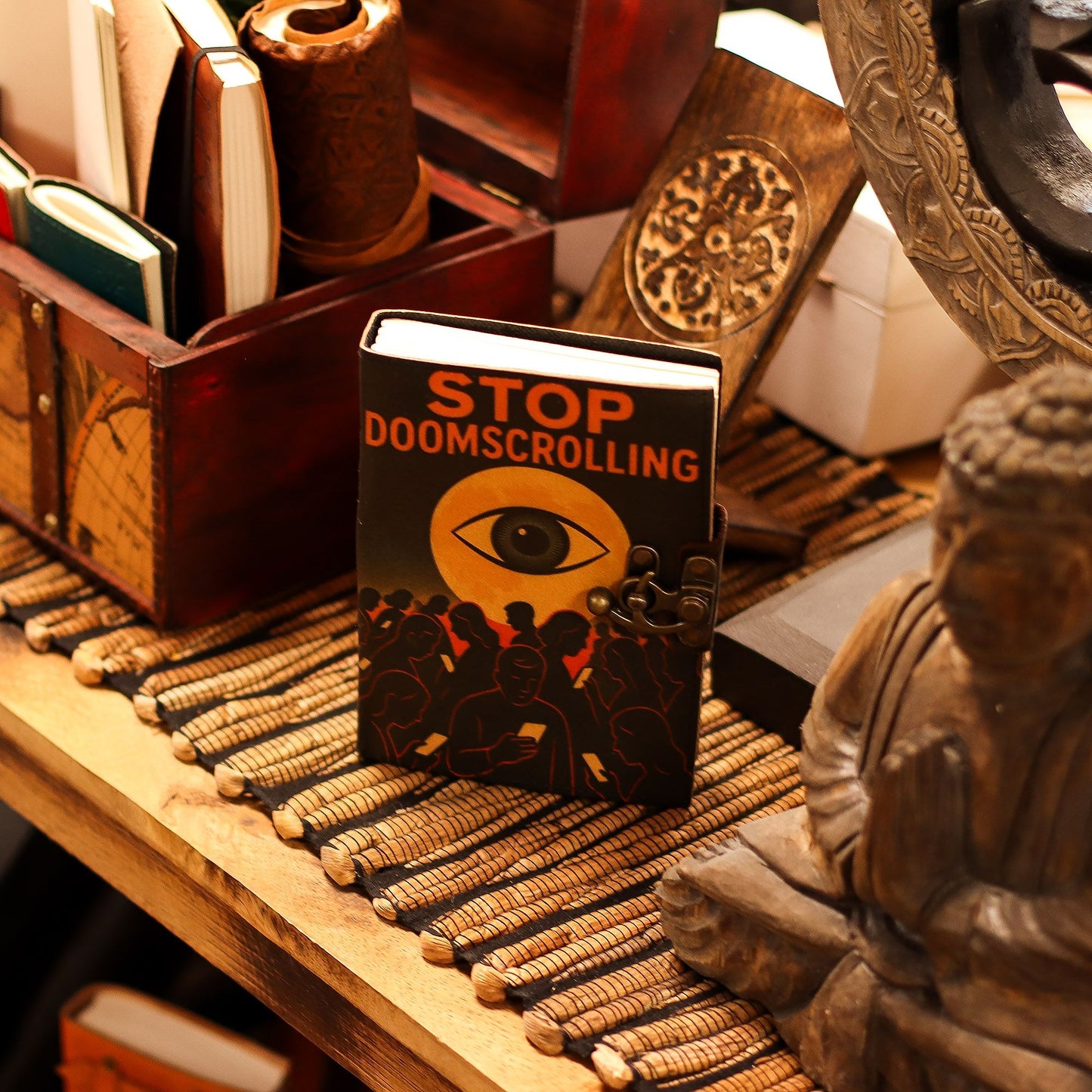 Leather Notebook – Stop Doom Scrolling
