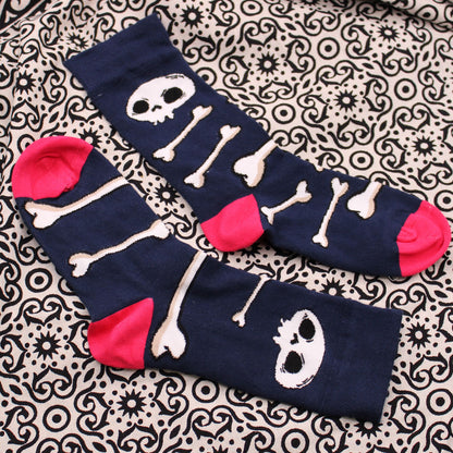 Skulls and Bones Bamboo Socks - S/M