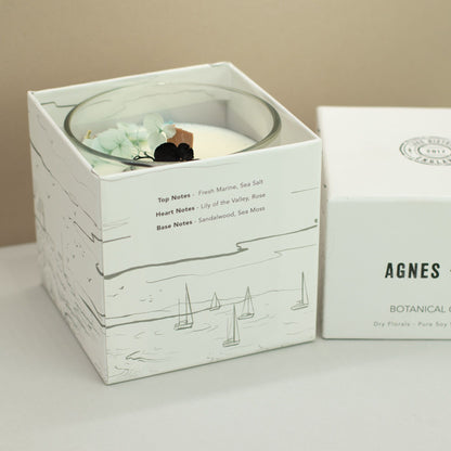 Agnes + Cat Botanical Soy Wax Candle - Seasalt & Moss