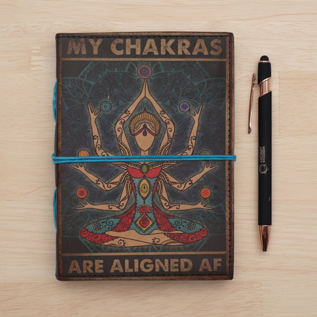 Leather Notebook – My Chakras Are Aligned AF