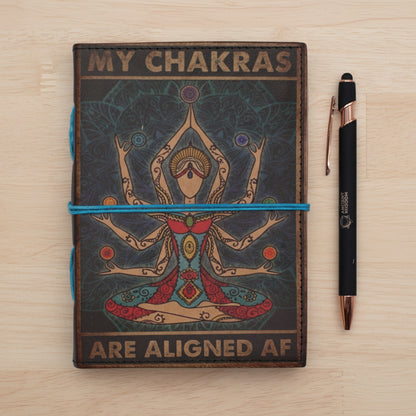 Leather Notebook – My Chakras Are Aligned AF