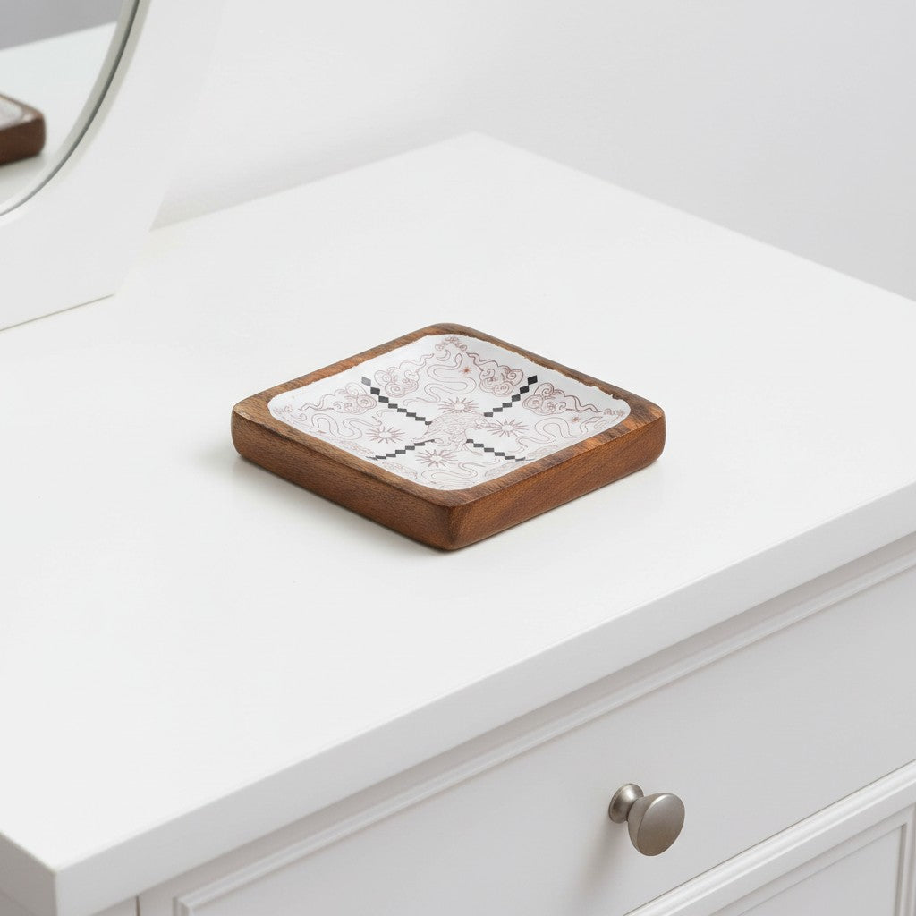 Hop Hare Large Enamelled Trinket Tray - Lion & Snakes
