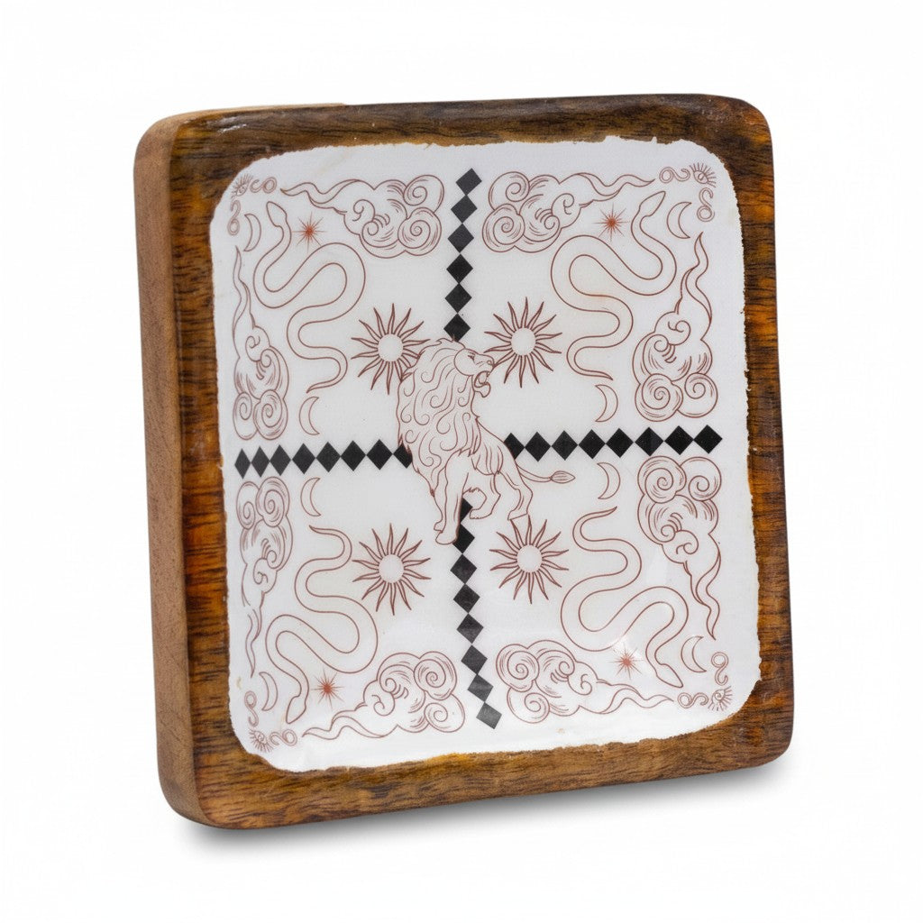 Hop Hare Large Enamelled Trinket Tray - Lion & Snakes