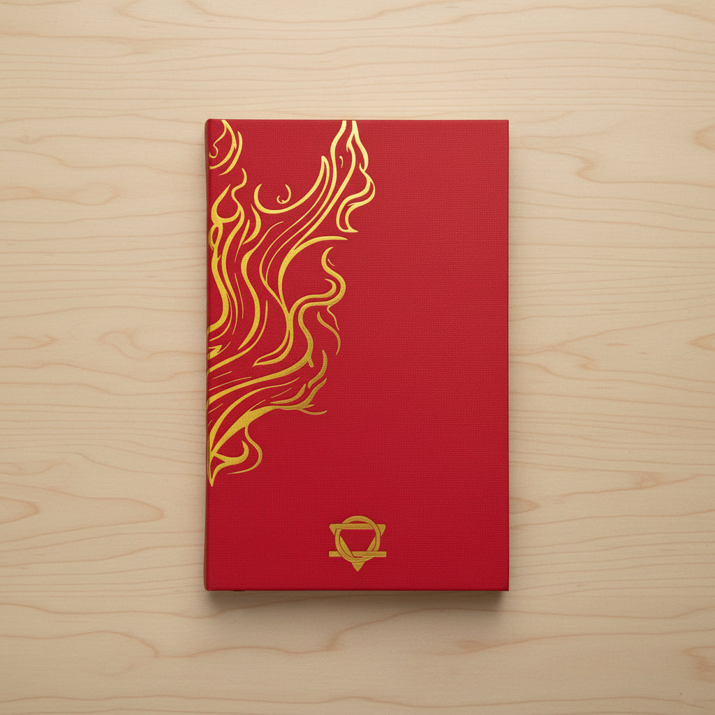 Red Wellness Journal - Golden Mandala and Lotus