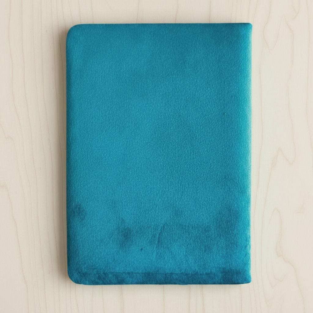 Light Blue Velvet Notebook - Embrace The Journey