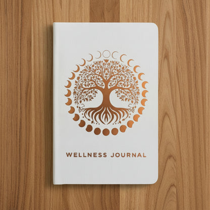 White Wellness Journal - Rose Gold Tree of Life