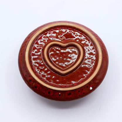 Incense & Smudge Stick Holder - Red Heart Mandala