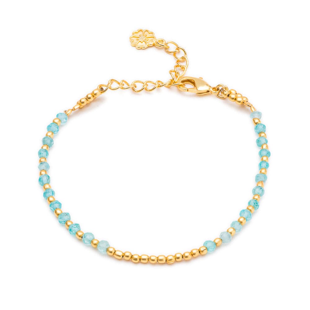 Athena Gem Beaded Bracelet: Apatite