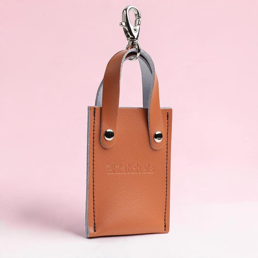 Mini Tote Bag Charm - Burnt Orange