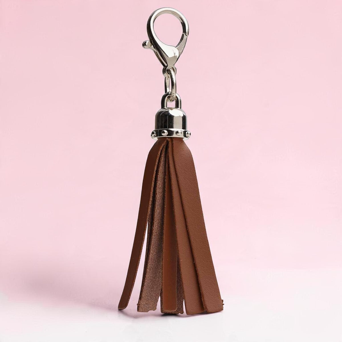 Mini Tassel Bag Charm - Chestnut