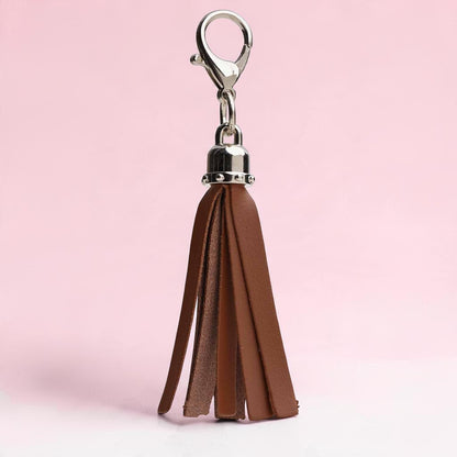 Mini Tassel Bag Charm - Chestnut