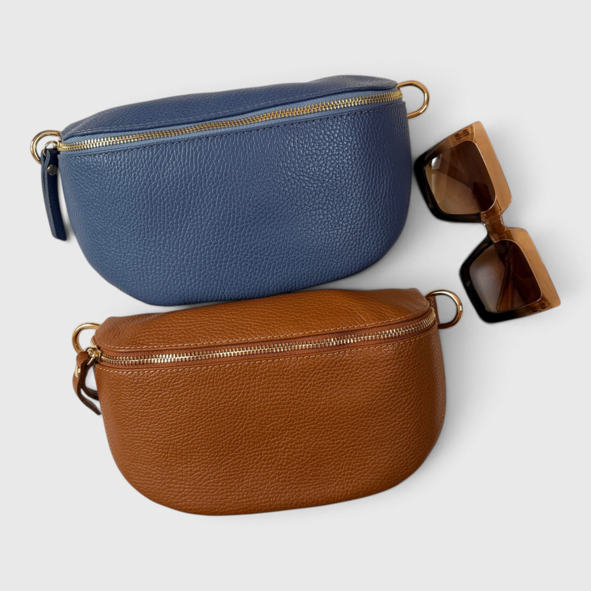 Cognac Medium Leather Bum Bag