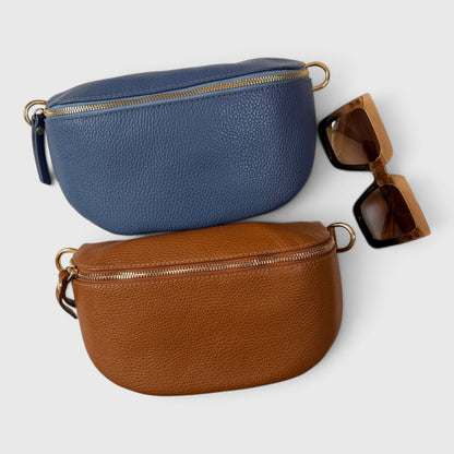 Cognac Medium Leather Bum Bag