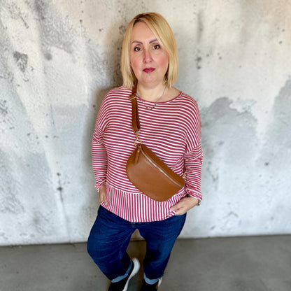 Cognac Medium Leather Bum Bag