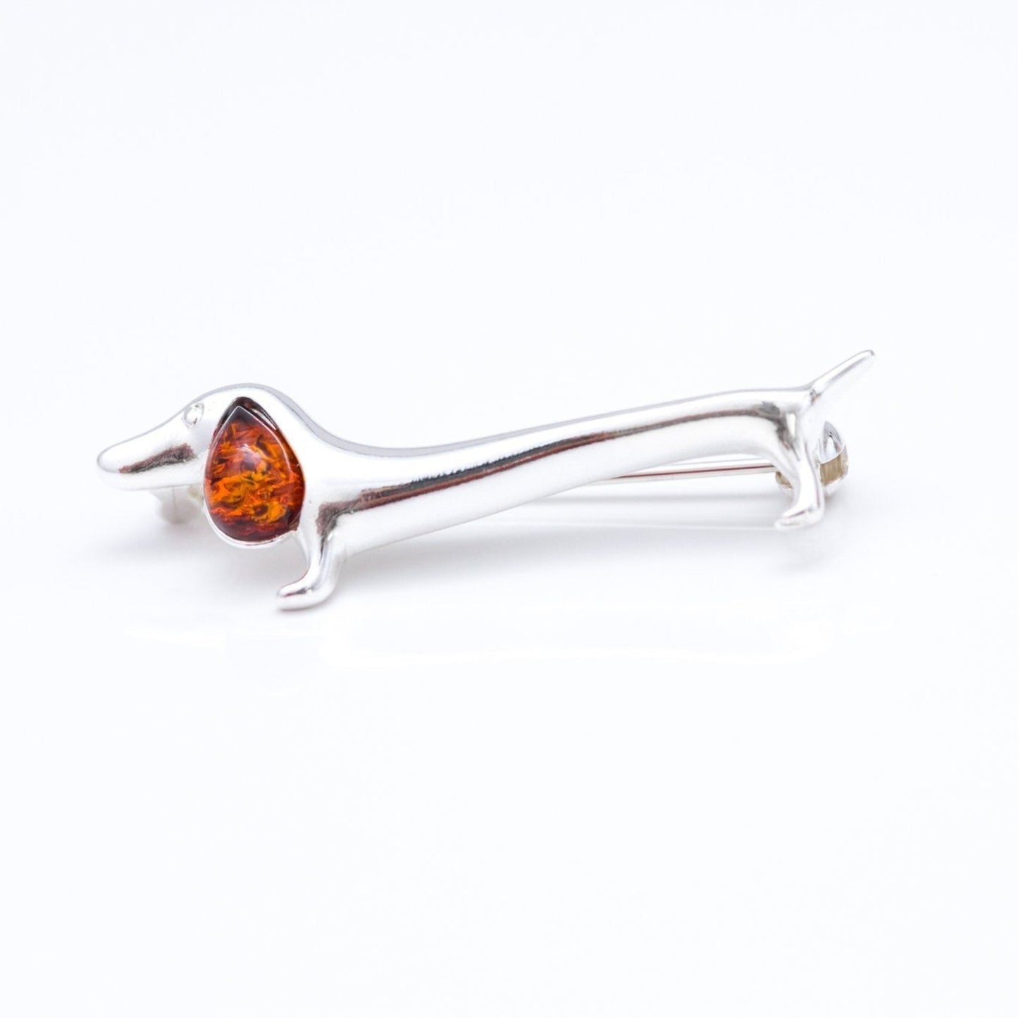 Dachshund Amber Dog Brooch