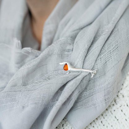 Dachshund Amber Dog Brooch