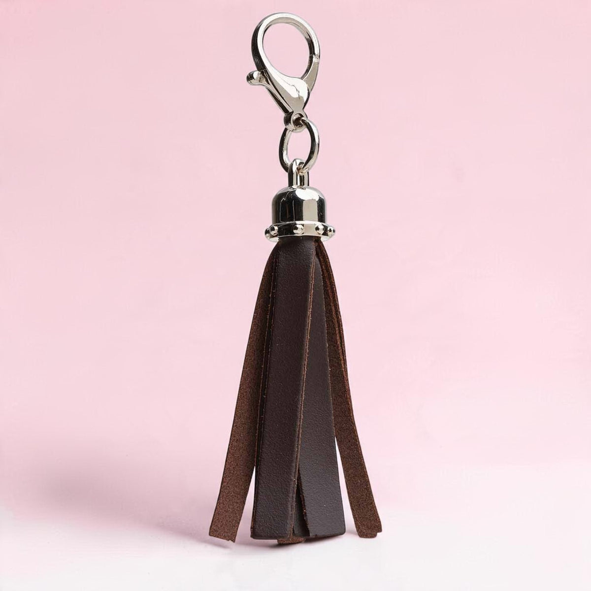 Mini Tassel Bag Charm - Dark Brown