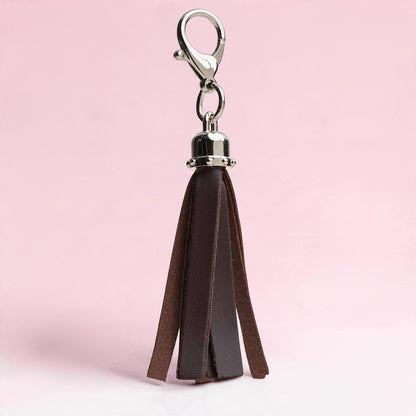 Mini Tassel Bag Charm - Dark Brown