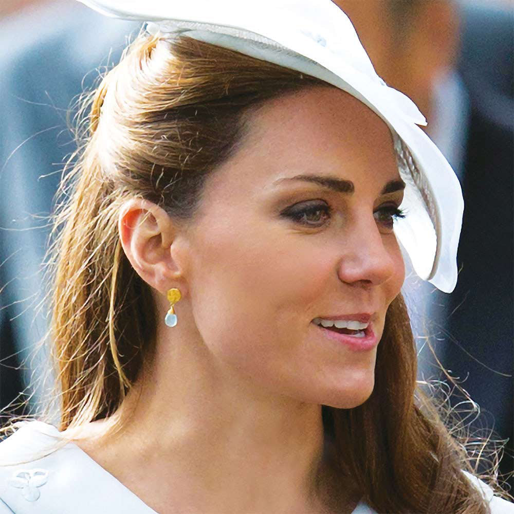 Classic Athena Drop Earrings: Labradorite