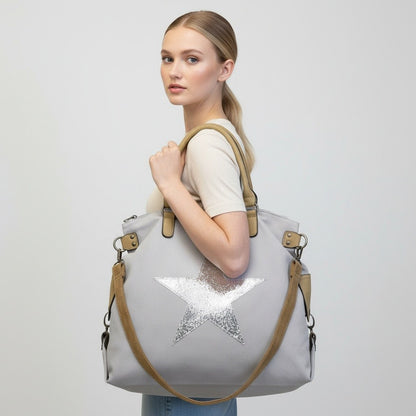Mist Canvas Star Tote