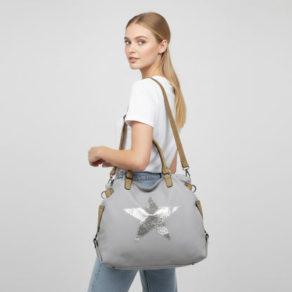 Mist Canvas Star Tote