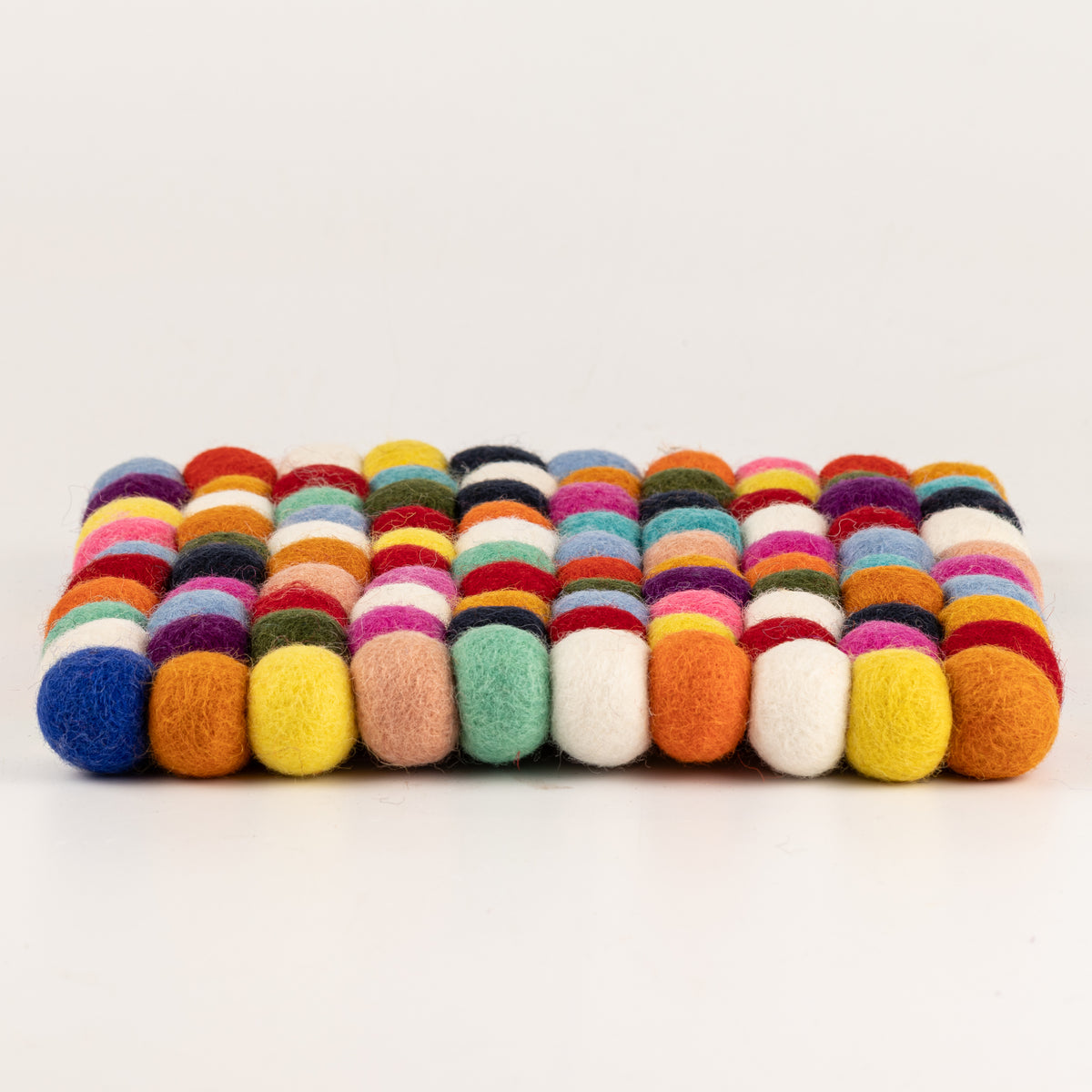 Felt Ball Square Placemat - Multi Colour