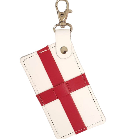 England flag St George's cross leather bag charm by Zatchels – view 2