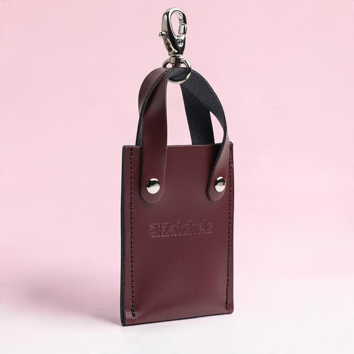 Mini Tote Bag Charm - Marsala Red