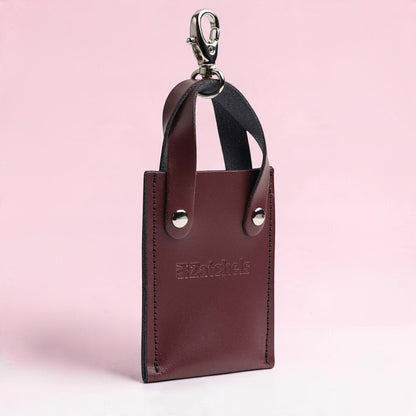 Mini Tote Bag Charm - Marsala Red