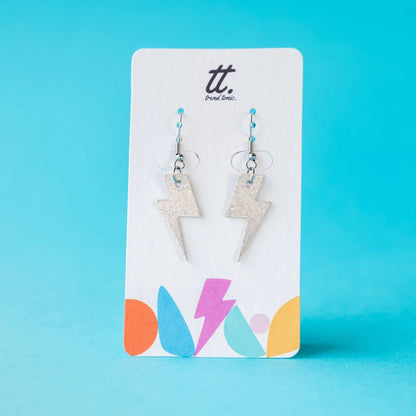 Mini Silver Cork Lightning Bolts