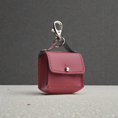 Mini Bag Charm - Oxblood Red