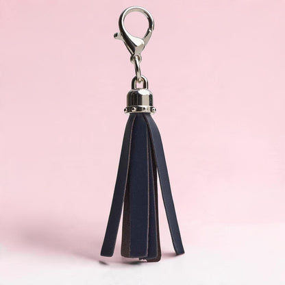Mini Tassel Bag Charm - Navy