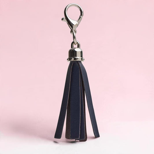 Mini Tassel Bag Charm - Navy