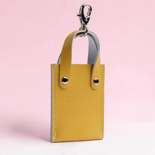 Mini Tote Bag Charm - Ochre Yellow