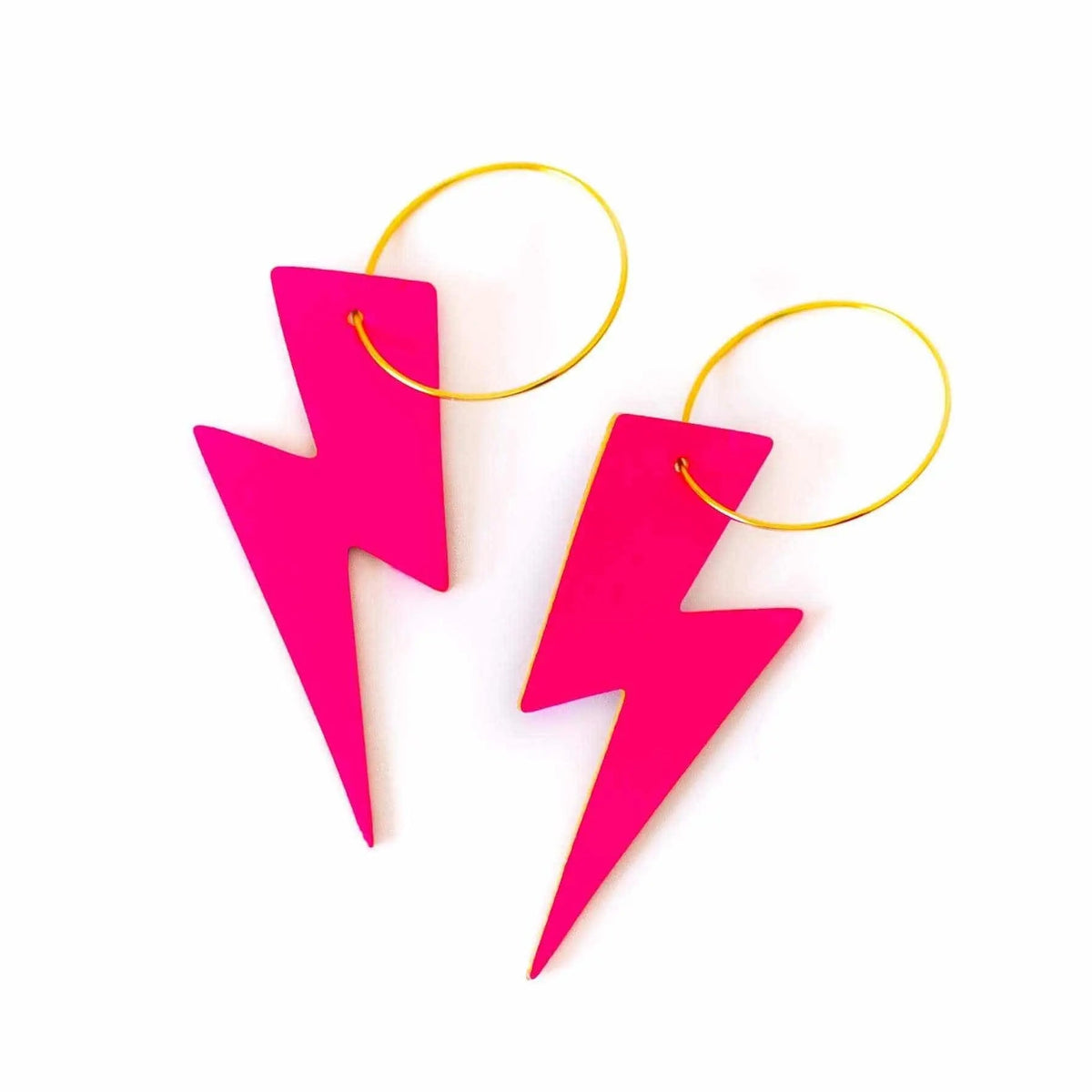 Leopard Print Lightning Bolt Earrings