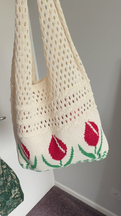 Tulip Crochet Tote Bag