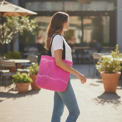 Magenta Mandala Tie-Dye Cotton Bag