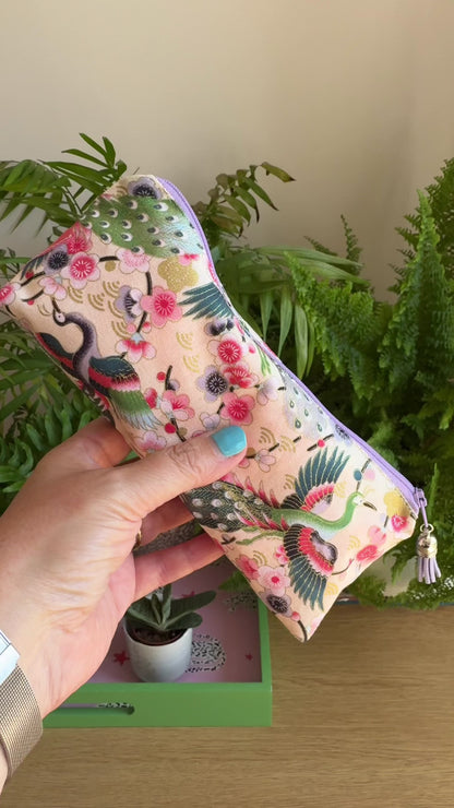 Kujaku Ivory Japanese Pencil Case