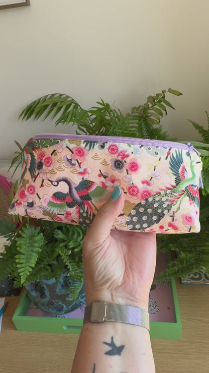 Kujaku Ivory Japanese Pencil Case