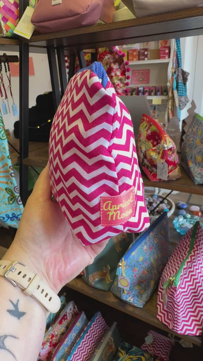 Raspberry Chevron Everyday Pouch