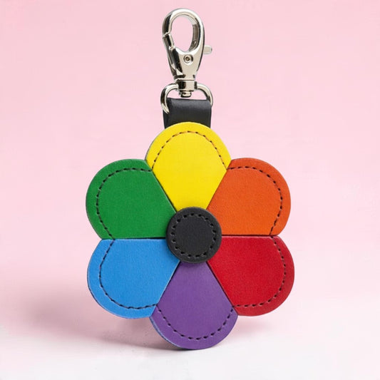 Flower Bag Charm - Pride Rainbow