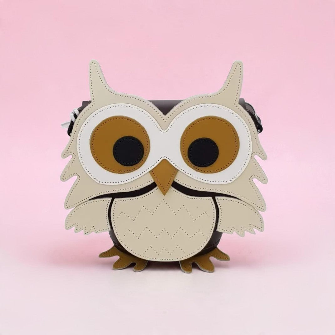 Screech Owl Handmade Leather Bag