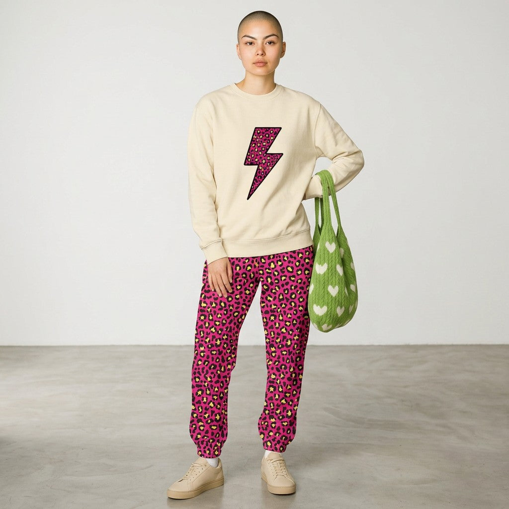 Bone Leopard Lightning Sweatshirt