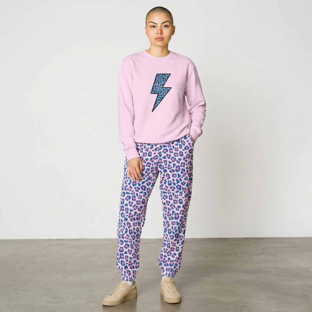 Sorbet  Pink Leopard Lightning Sweatshirt